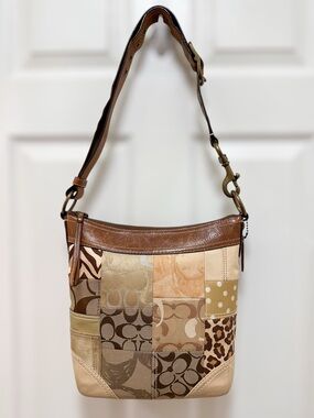 Coach Patchwork Signature Swingpack Crossbody Shoulder Bag Vintage Y2K